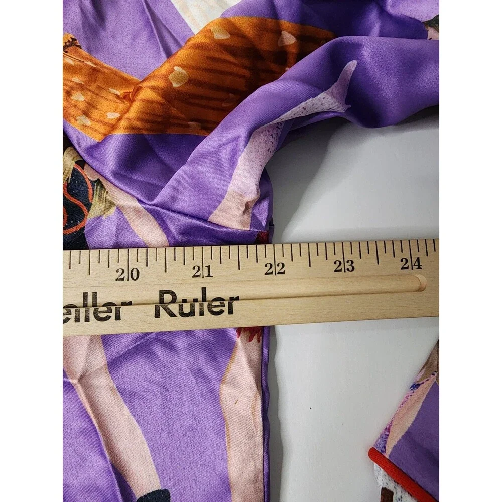 Sheshow Pajama Set Womens Medium Purple Satin PJs Long Sleeve Pants Swiftie